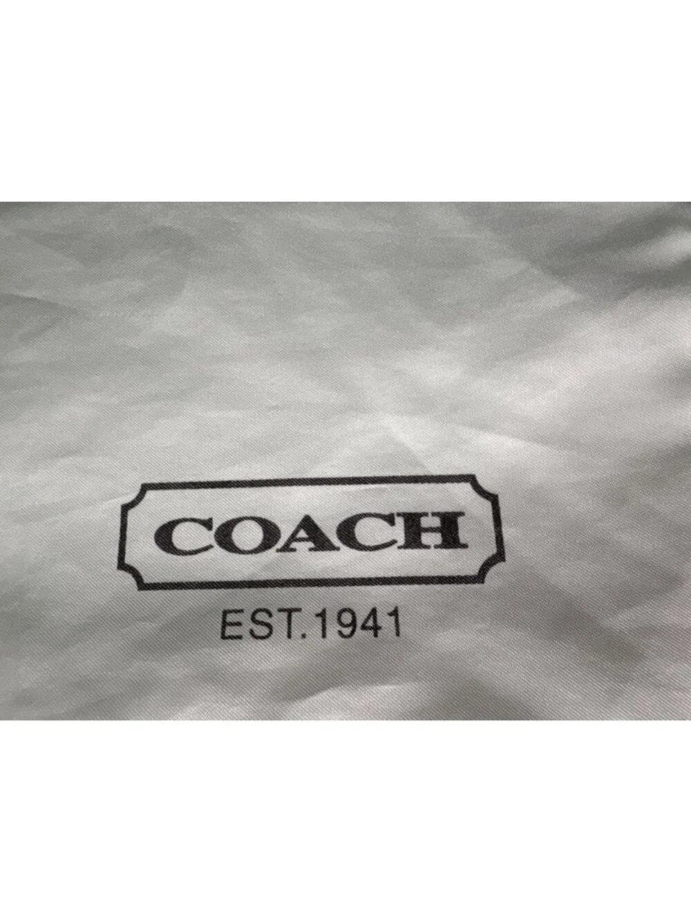 Coach White Dust Bag Brown Drawstring 19